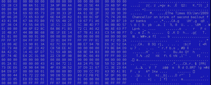"Genesis Block" в Bitcoin