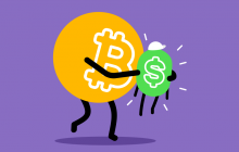 биткоин и доллар США